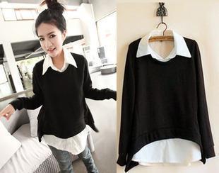 2014秋裝新款 假兩件套針織衫，演繹時尚女裝新風尚